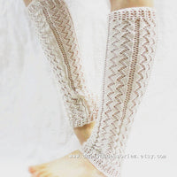 Wheat Knitted Leg Warmers - Bean Concept - Etsy