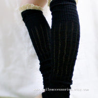 Long Lace Knitted Leg Warmers - Bean Concept - Etsy