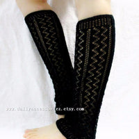 Black Knitted Leg Warmers - Bean Concept - Etsy