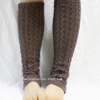 Wheat Knitted Leg Warmers - Bean Concept - Etsy