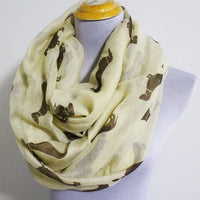 Beige Dachshunds Infinity Scarf - Bean Concept - Etsy