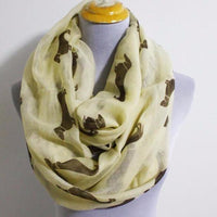 Beige Dachshunds Infinity Scarf - Bean Concept - Etsy
