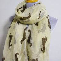 Beige Dachshunds Infinity Scarf - Bean Concept - Etsy