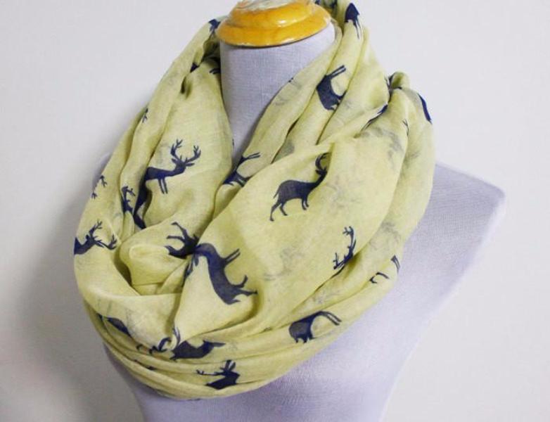 Beige Deer Infinity Scarf - Bean Concept - Etsy