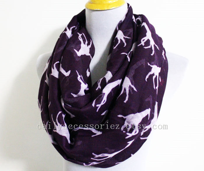 Purple Giraffe Scarf - Bean Concept - Etsy