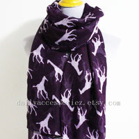 Purple Giraffe Scarf - Bean Concept - Etsy