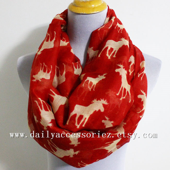 Blue Moose Infinity Scarf - Bean Concept - Etsy
