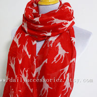 Red Giraffe Infinity Scarf - Bean Concept - Etsy
