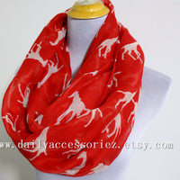 Red Giraffe Infinity Scarf - Bean Concept - Etsy
