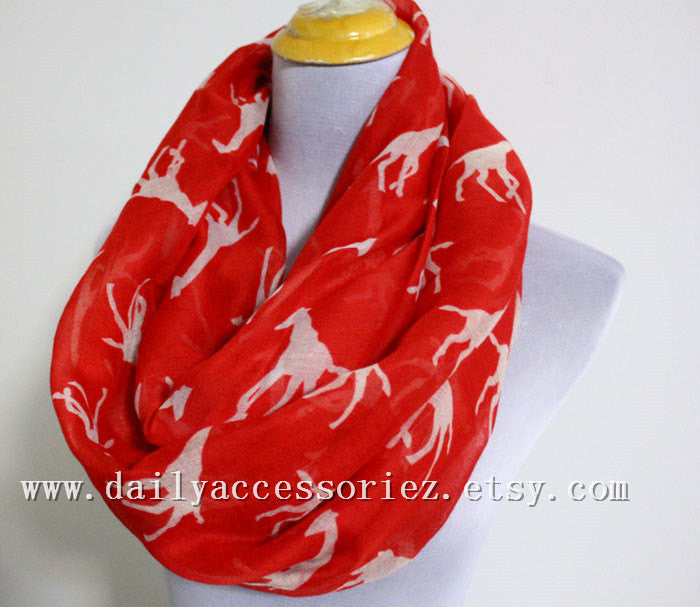 Red Giraffe Scarf - Bean Concept - Etsy