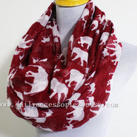 Red Elephant Infinity Scarf - Bean Concept - Etsy