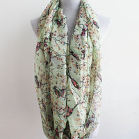 Mint Bird Infinity Scarf - Bean Concept - Etsy