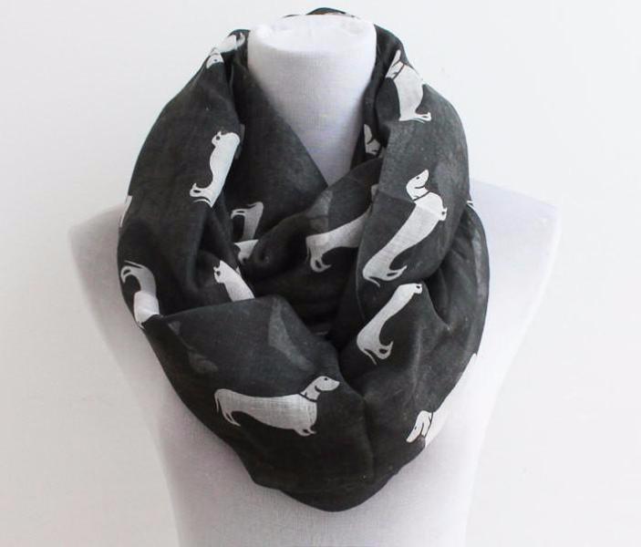 Black Dachshunds Infinity Scarf - Bean Concept - Etsy