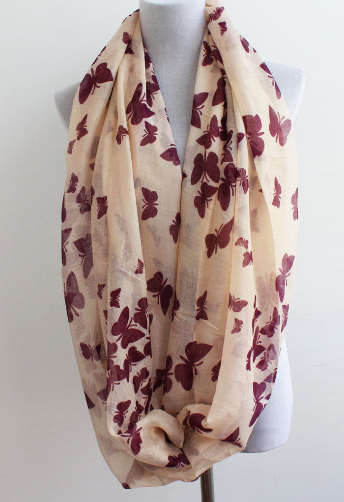 Butterfly Cozy Infinity Scarf - Bean Concept - Etsy