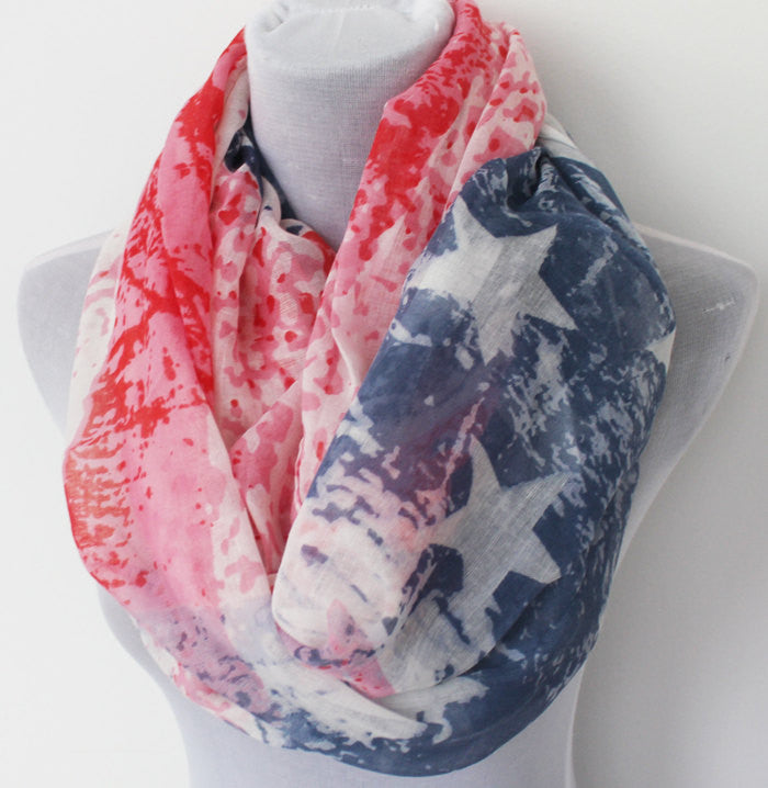 American Flag Infinity Scarf - Bean Concept - Etsy