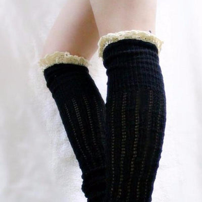 Long Lace Knitted Leg Warmers - Bean Concept - Etsy