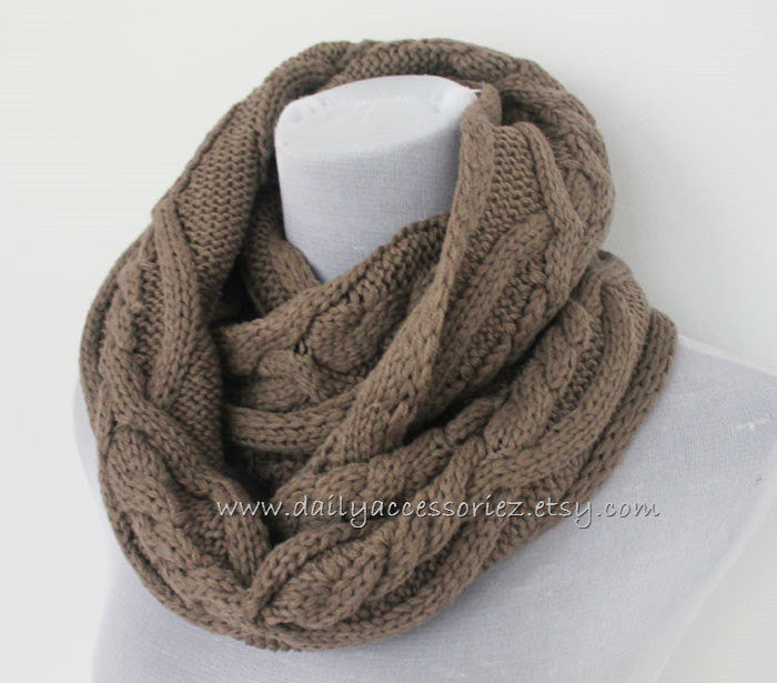 Cozy Cable Knit Scarf - Bean Concept - Etsy