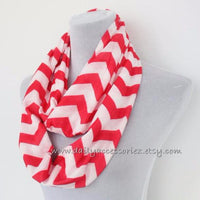 Red Chevron Scarf - Bean Concept - Etsy
