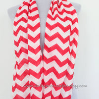 Pink Jersey Chevron Infinity Scarf - Bean Concept - Etsy