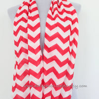 Red Chevron Scarf - Bean Concept - Etsy