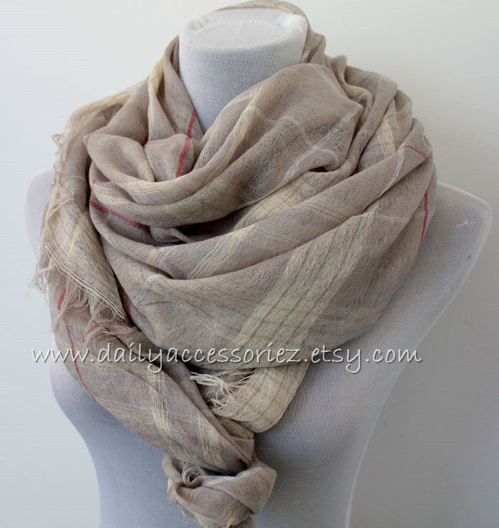 Plaid Scarf - Bean Concept - Etsy