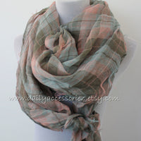 Large Plaid Scarf - Bean Concept - Etsy