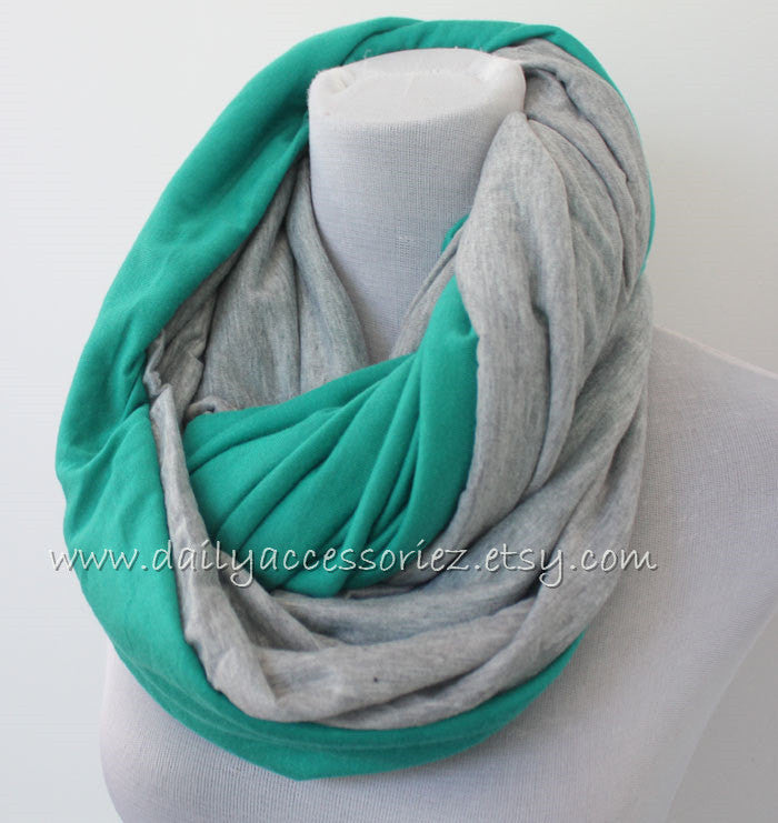 Green Infinity Scarf - Bean Concept - Etsy