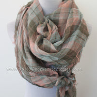 Large Plaid Scarf - Bean Concept - Etsy