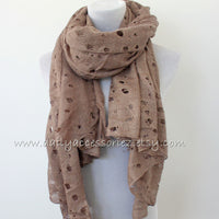 Volcanic Holes Knit Infinity Scarf - Bean Concept - Etsy