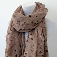 Volcanic Holes Knit Infinity Scarf - Bean Concept - Etsy