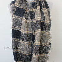 Plaid Blanket Infinity Scarf - Bean Concept - Etsy