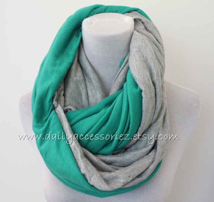 Green Infinity Scarf - Bean Concept - Etsy