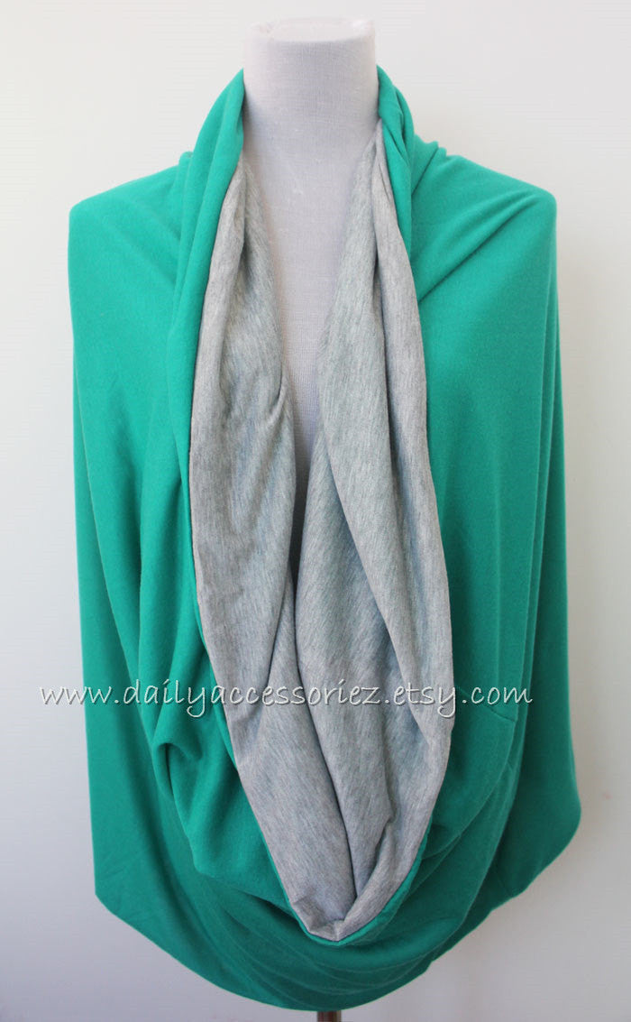 Green Infinity Scarf - Bean Concept - Etsy