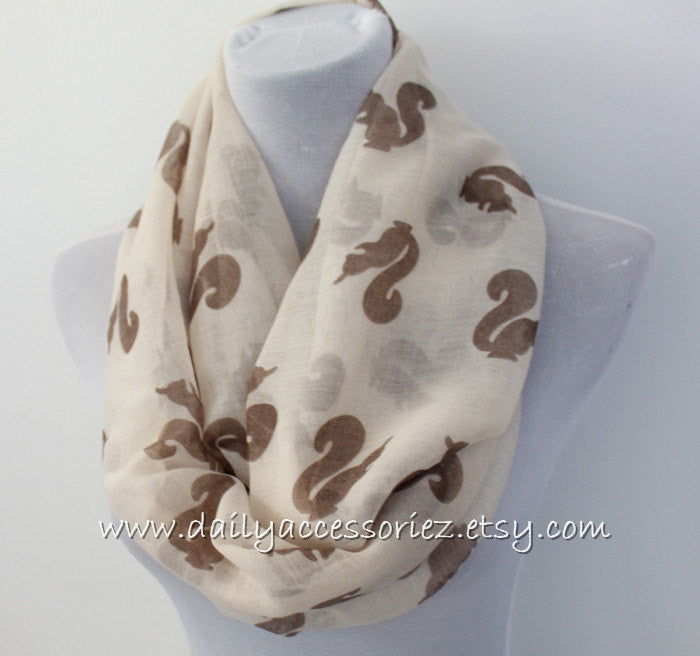 squirrel Infinity Scarf - Bean Concept - Etsy