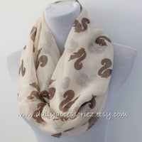 squirrel Infinity Scarf - Bean Concept - Etsy