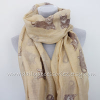 Light Khaki Cat Scarf - Bean Concept - Etsy