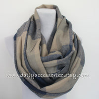 Plaid Blanket Scarf - Bean Concept - Etsy