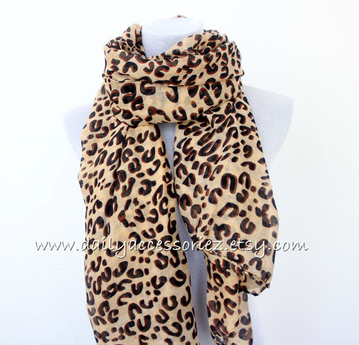Leopard Scarf - Bean Concept - Etsy