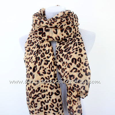 Leopard Scarf - Bean Concept - Etsy