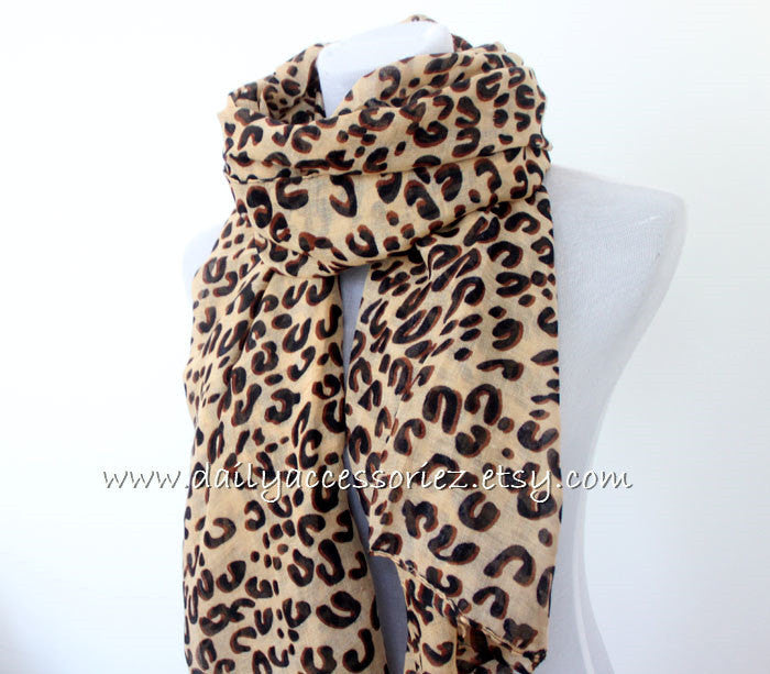 Leopard Scarf - Bean Concept - Etsy