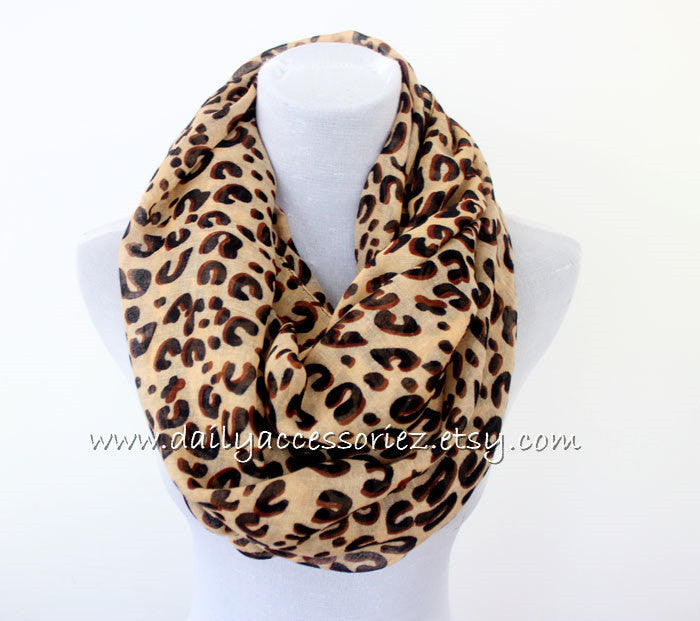Leopard Infinity Scarf - Bean Concept - Etsy