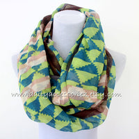 Mint Green Aztec Infinity Scarf - Bean Concept - Etsy