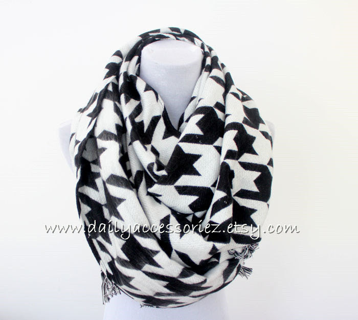 houndstooth Blanket Scarf - Bean Concept - Etsy