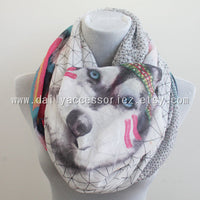 Husky with Feathers Scarf - Bean Concept - Etsy