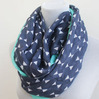 Pink and Green Bow Infinity Scarf - Bean Concept - Etsy