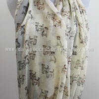 Beige Dachshunds Dog Infinity Scarf - Bean Concept - Etsy