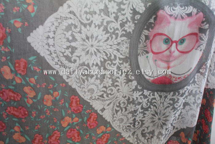Lady Cat Scarf - Bean Concept - Etsy