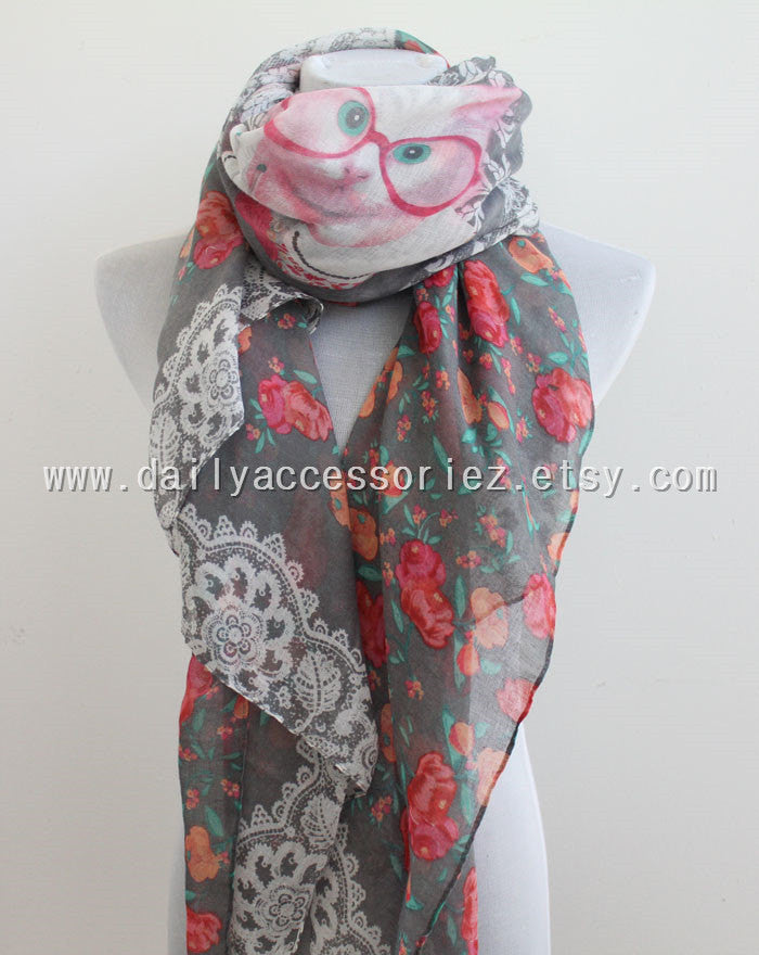 Lady Cat Scarf - Bean Concept - Etsy