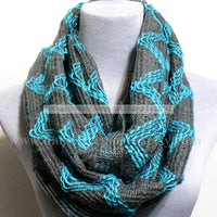 Chevron Knit Infinity Scarf - Bean Concept - Etsy