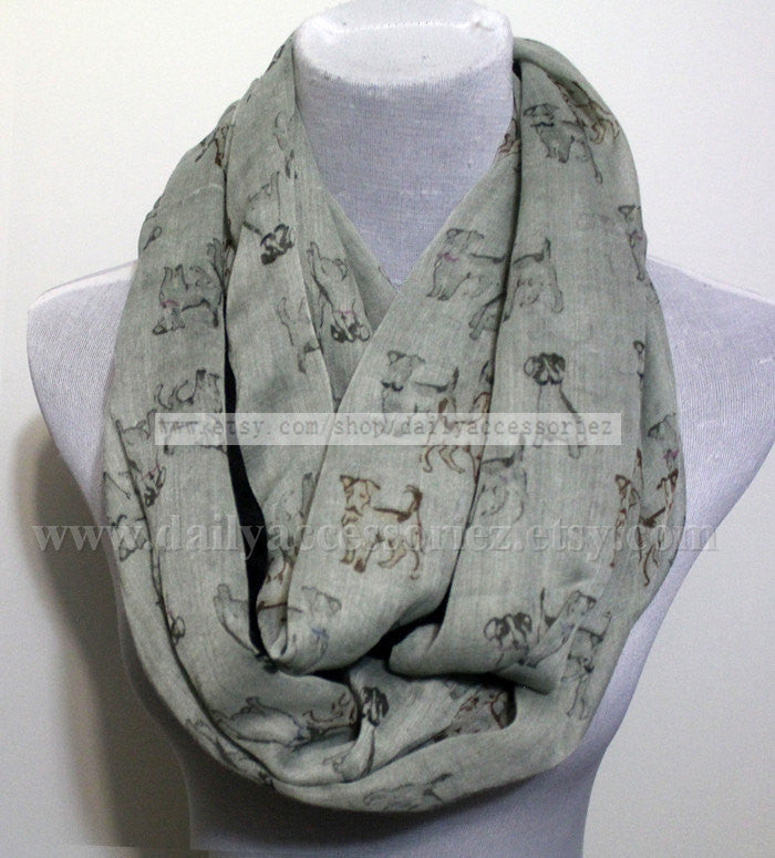 Beige Dachshunds Dog Infinity Scarf - Bean Concept - Etsy